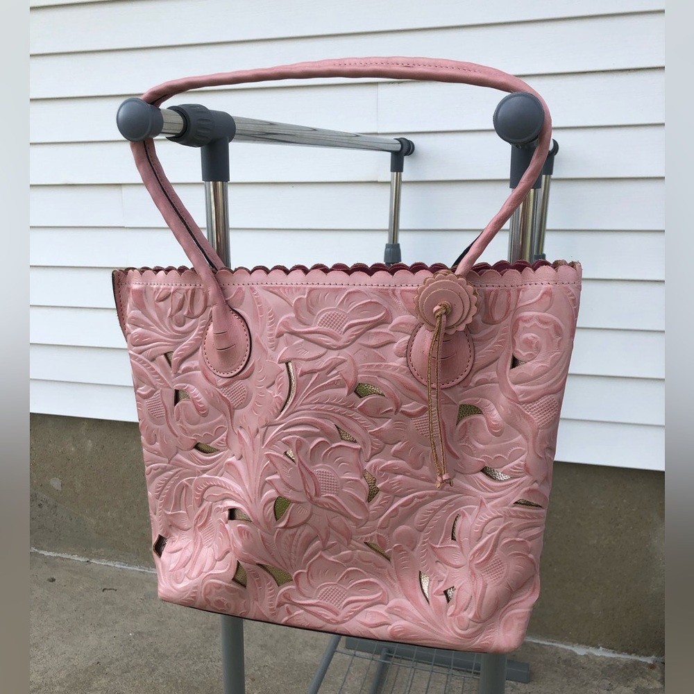 Patricia Nash Leather Floral Tote